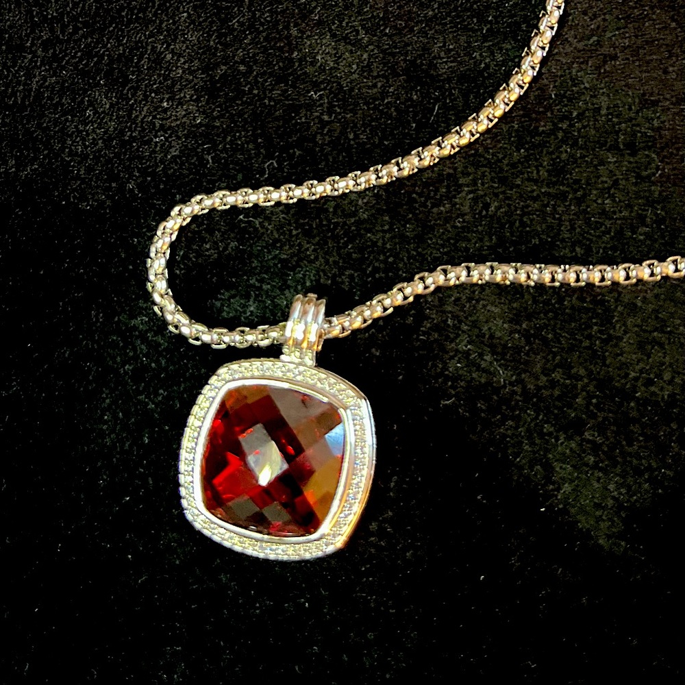 David Yurman Red stone necklace